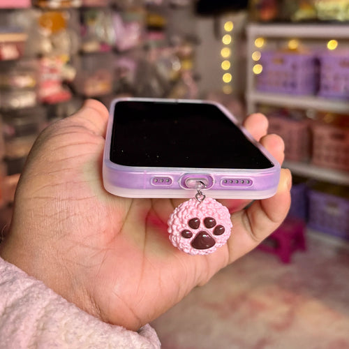 Bear Biscuit Dust Plug Charm - Pink Sweetheart