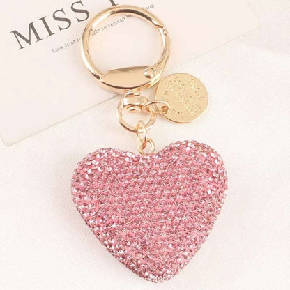 Diamond Heart Keychain Keychains Pink Sweetheart