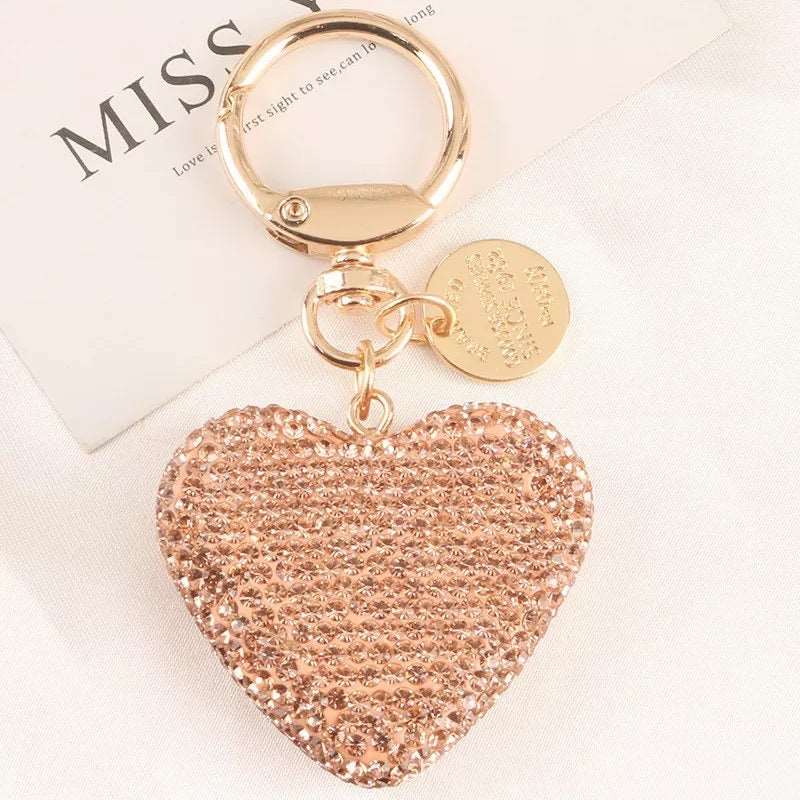 Diamond Heart Keychain Keychains Pink Sweetheart