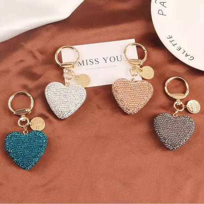 Diamond Heart Keychain Keychains Pink Sweetheart