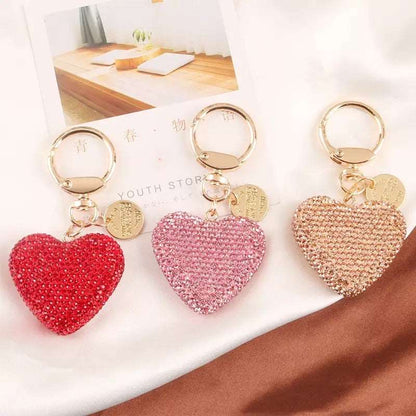 Diamond Heart Keychain Keychains Pink Sweetheart