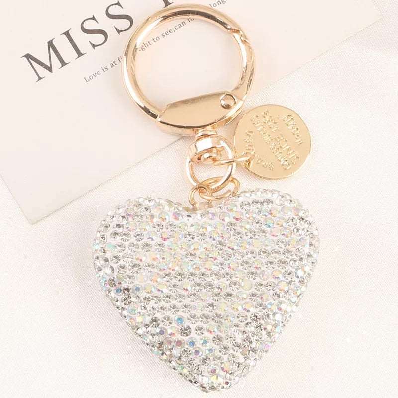 Diamond Heart Keychain Keychains Pink Sweetheart