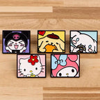 Cute Kawaii Friends Portrait Enamel Pin Set 5pc