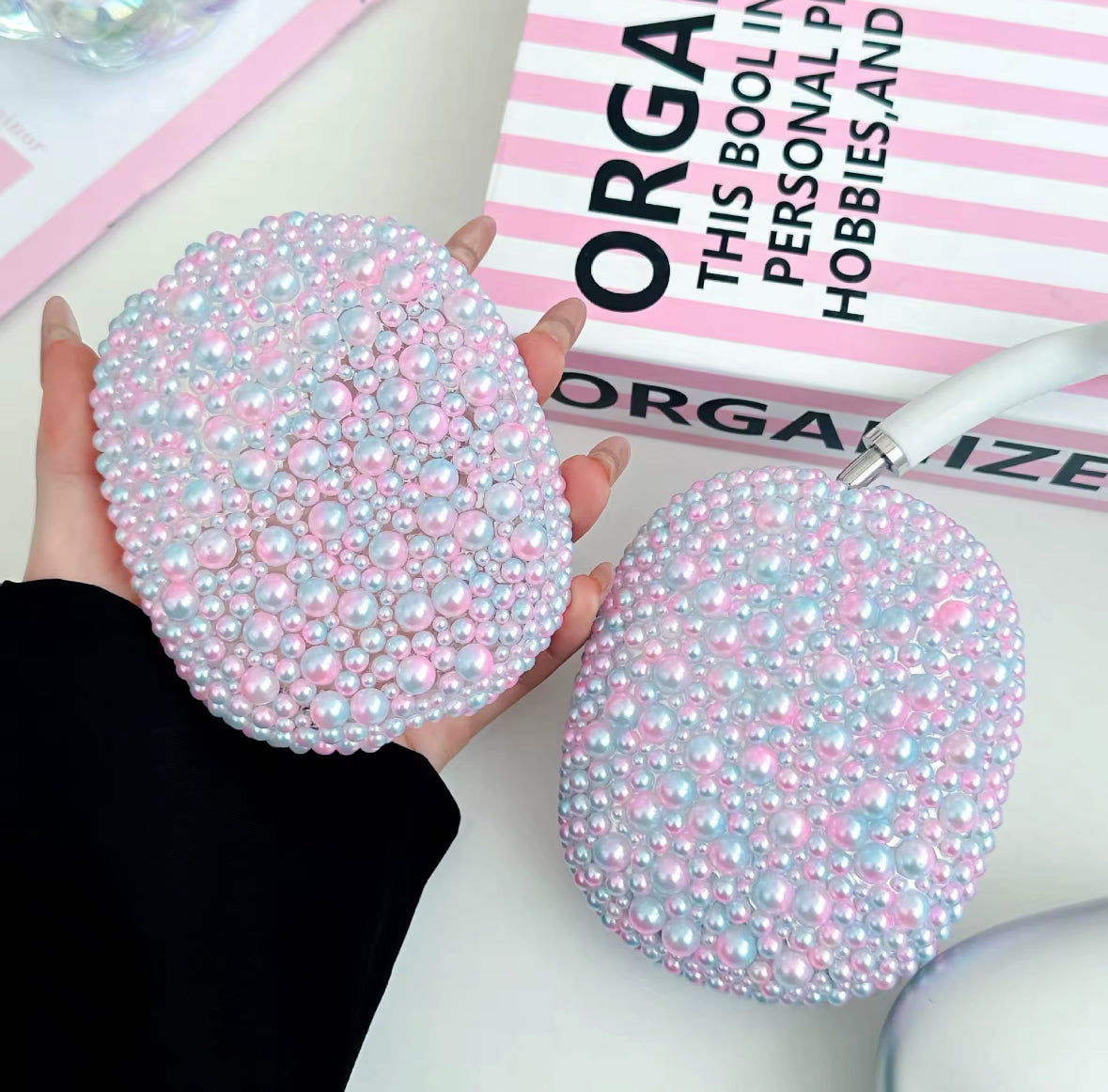 Cotton Candy Pearl AirPods Max Headphone Covers
