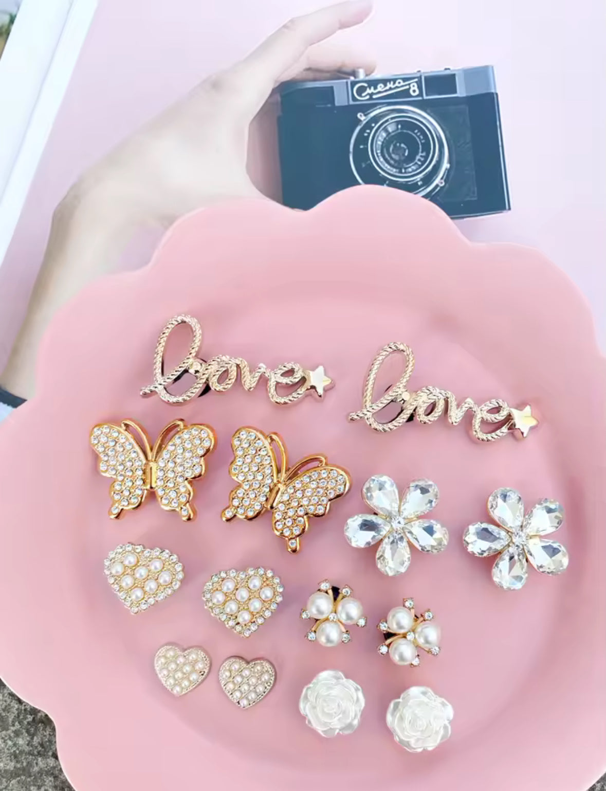 Gilded Glimmer Garden Charms Set