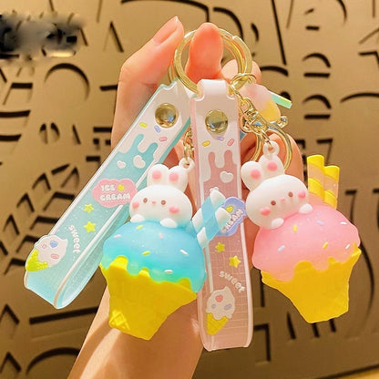 Bunny Ice Cream Keychain