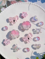 Sheer Posh Pink Clog Charms Set - Pink Sweetheart