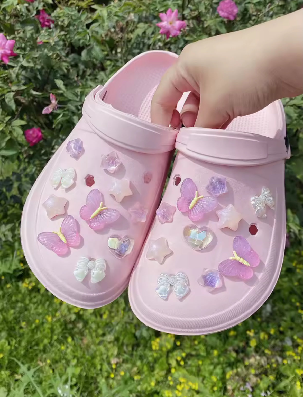 Lavender Pink Bliss Clog Charms Set