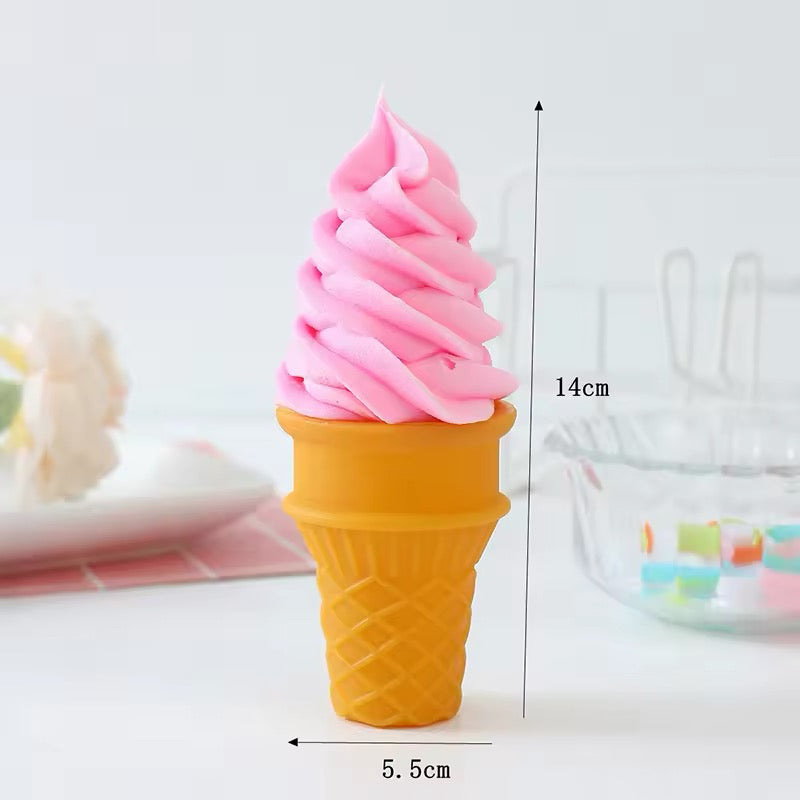 Novelty Swirled Ice Cream Cone Decoration