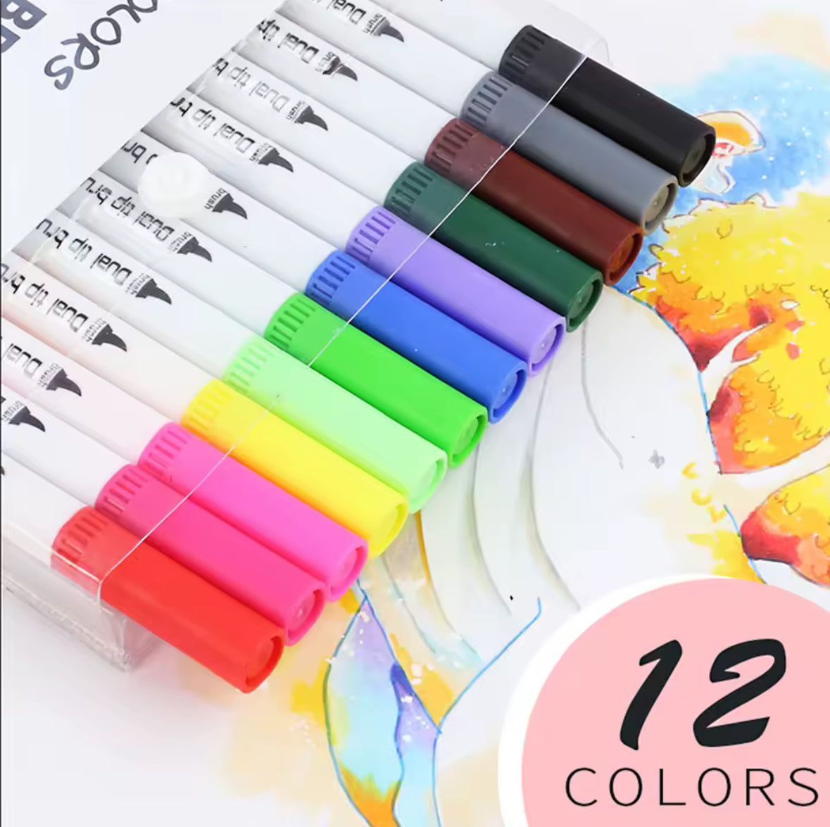 Macaron Markers - Rainbow Whirl