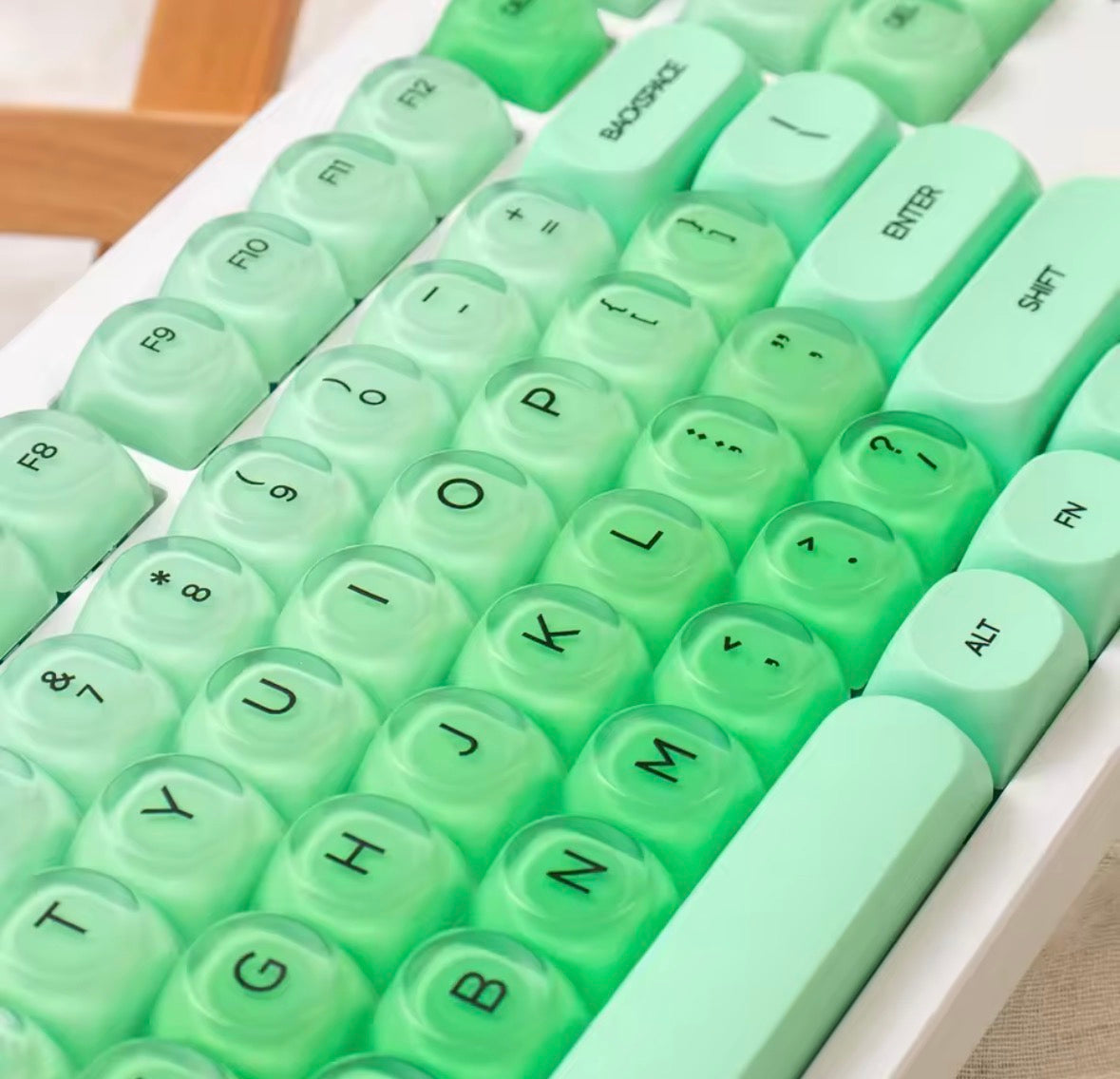 Green Apple Jelly Keycaps