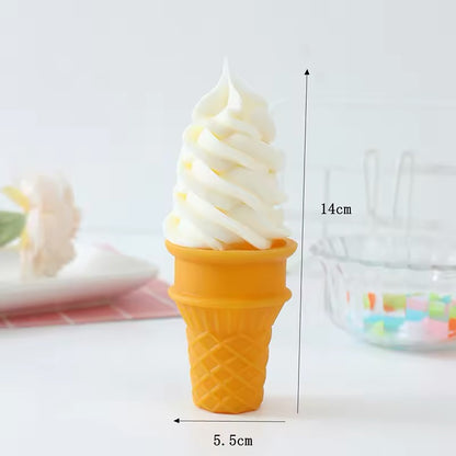 Novelty Swirled Ice Cream Cone Decoration