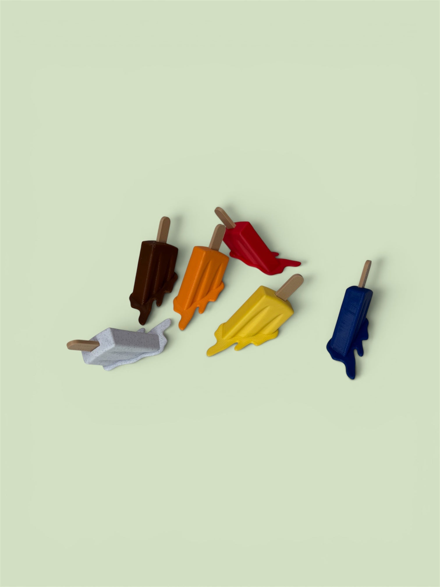Mini Melting Popsicle Magnets - 6pcs