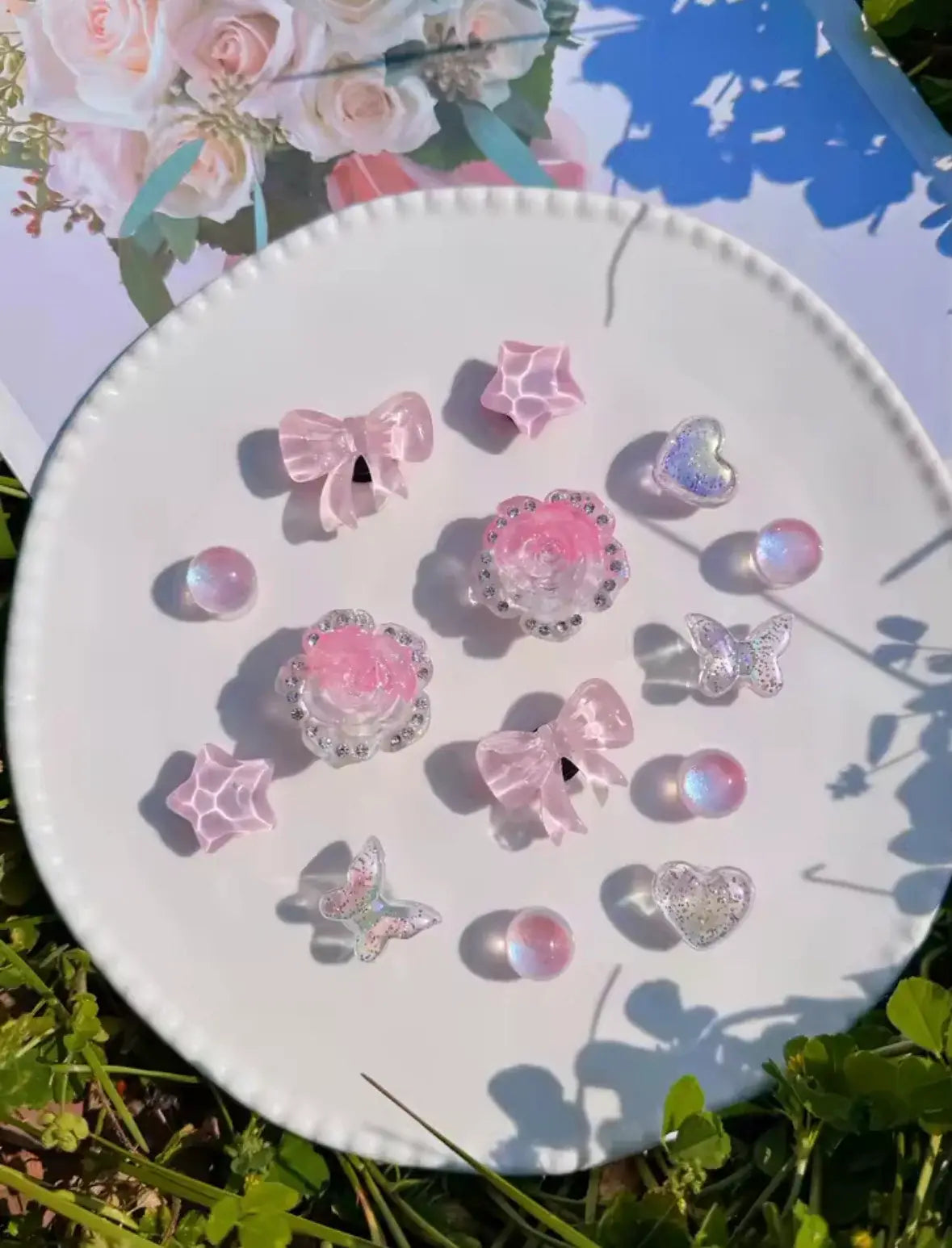 Sheer Posh Pink Clog Charms Set - Pink Sweetheart