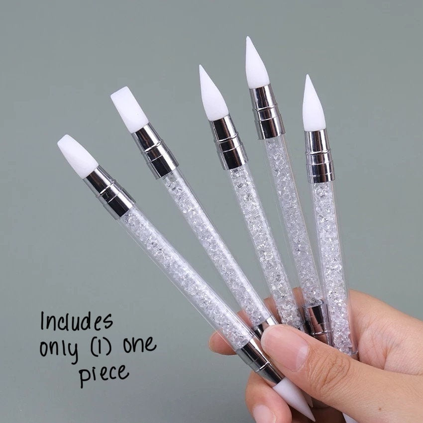 Dual Ended Silicone Nail Art Sculpture Pen 1pc