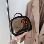 Hello Kitty Cosmetic Black Jelly Bag Cosmetic & Toiletry Bags Pink Sweetheart