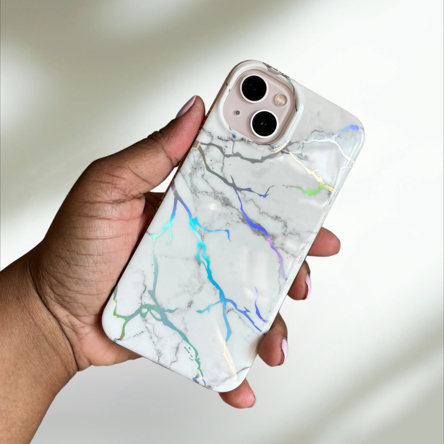 White Marble iPhone 13 Case PREOWNED