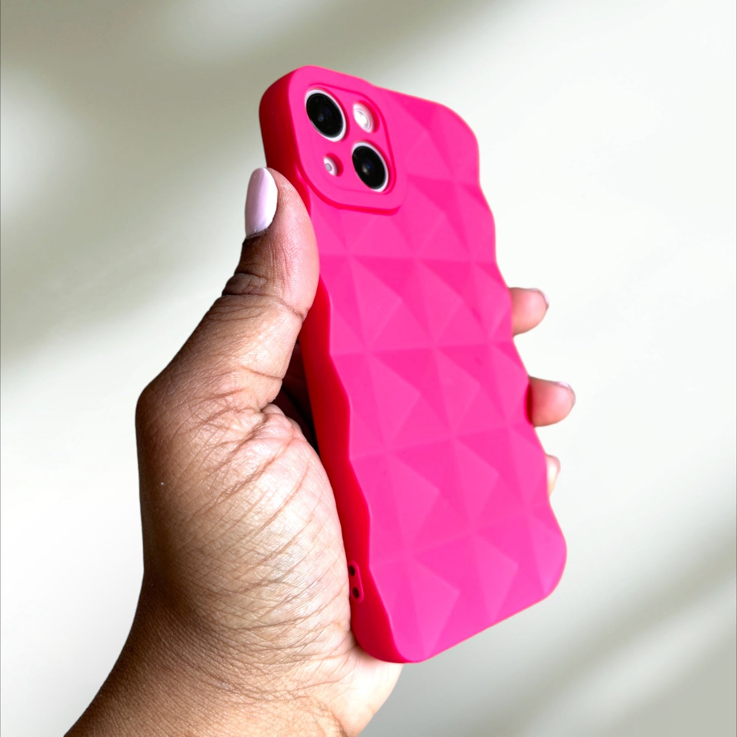 Hot Pink Spiked iPhone 13 Case PREOWNED