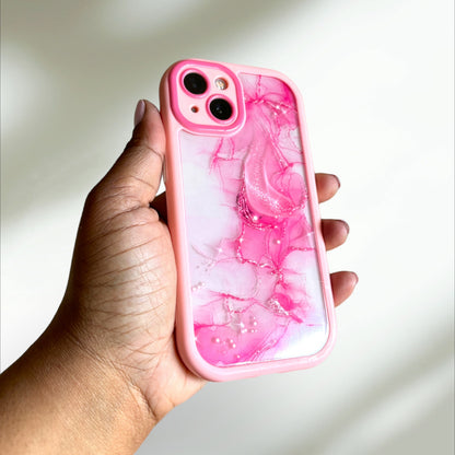 Pink Alcohol Ink iPhone 13 Case PREOWNED