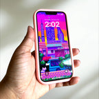 Pink Alcohol Ink iPhone 13 Case PREOWNED
