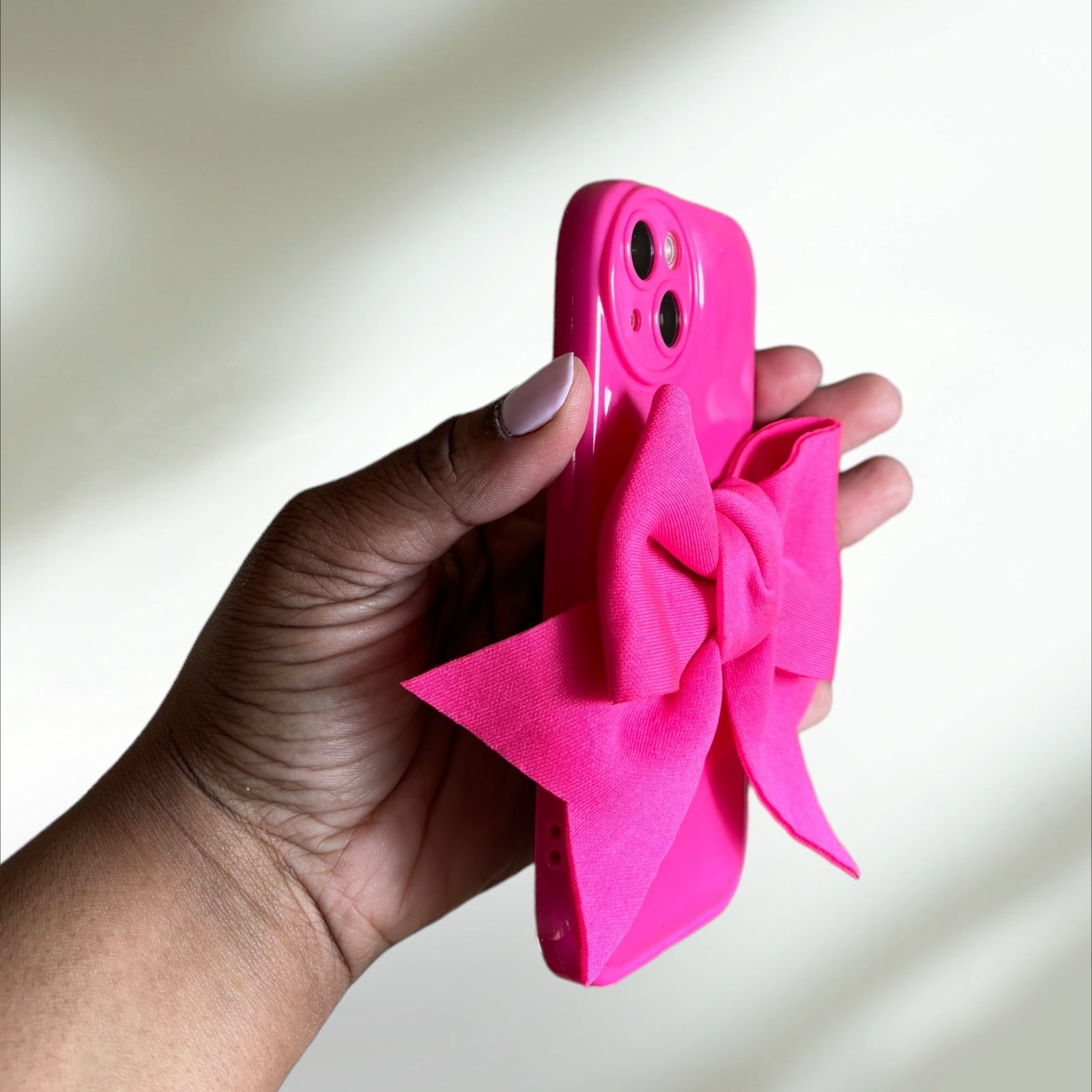 Hot Pink Velvet Bow iPhone 13 Phone Case PREOWNED