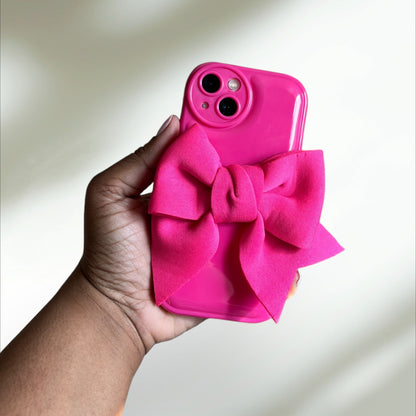 Hot Pink Velvet Bow iPhone 13 Phone Case PREOWNED