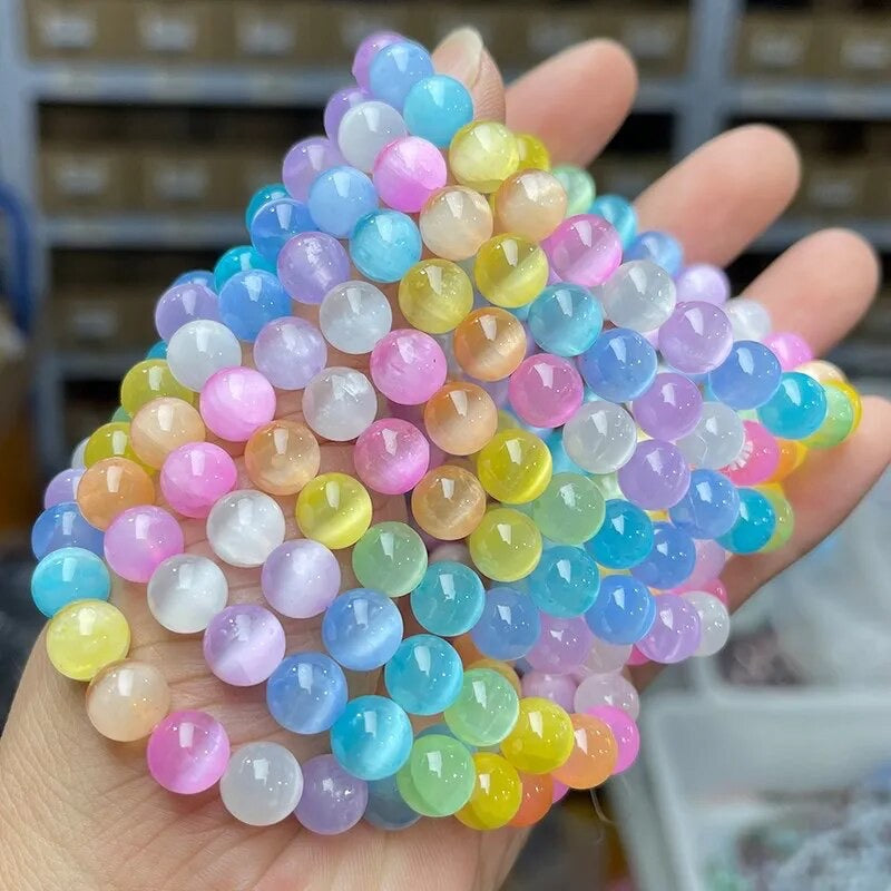 Rainbow Jelly Candied Beaded Bracelet 1pc