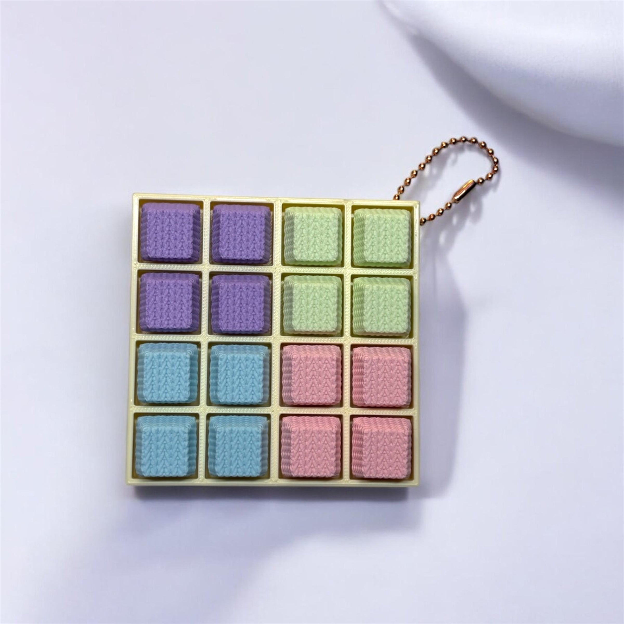 16 Key Multi-Sound Fidget Keychain