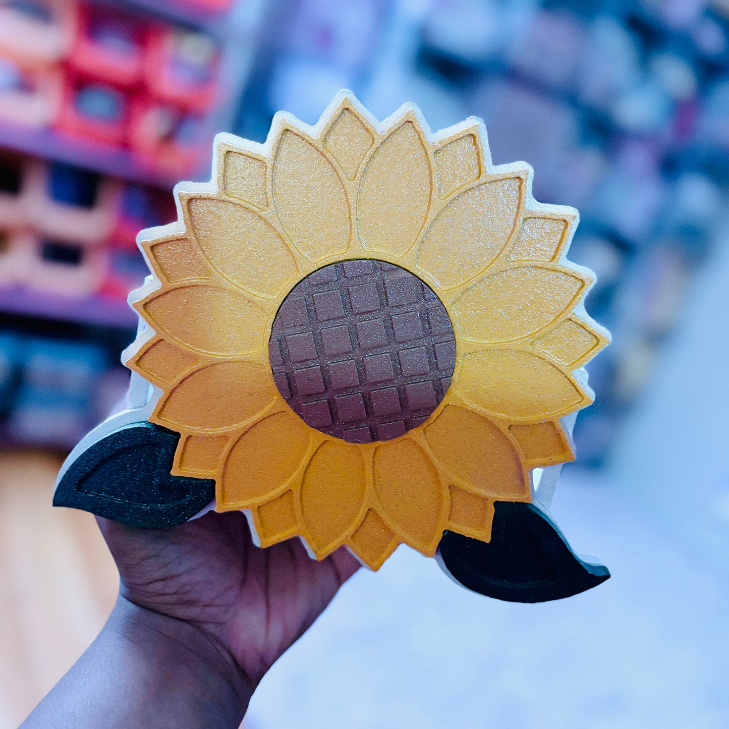 Yellow Sunflower Storage Organizer