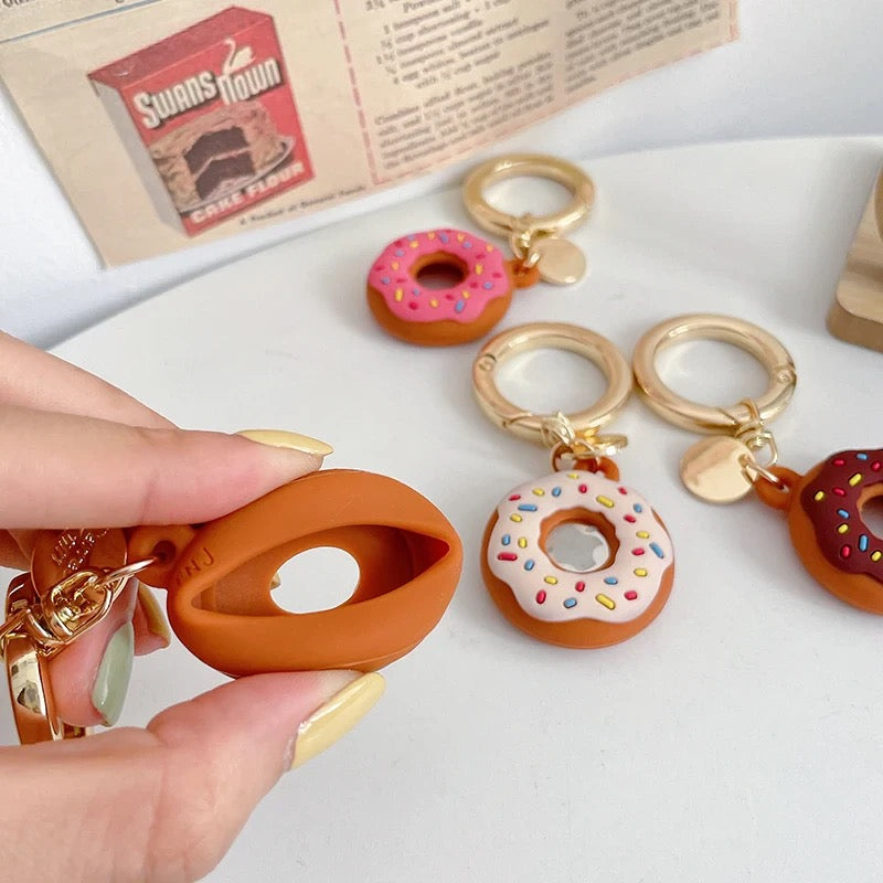 Silicone Frosted Donut Sprinkles Airtag Case