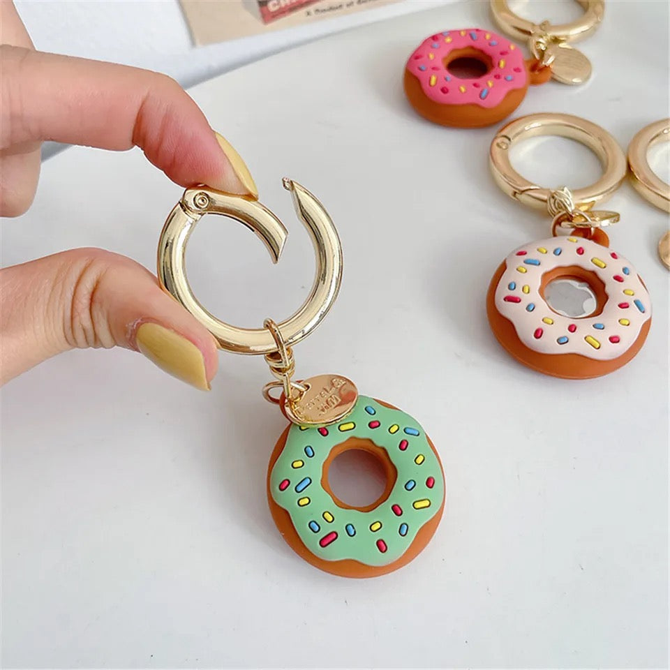 Silicone Frosted Donut Sprinkles Airtag Case