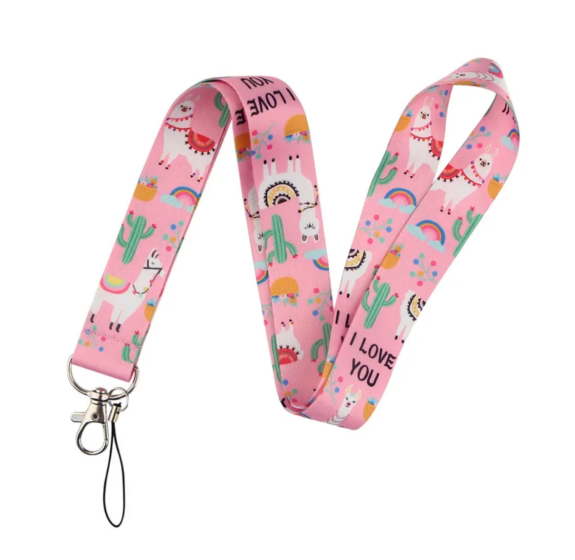 Cute Pattern Design Strap Lanyard Keychain