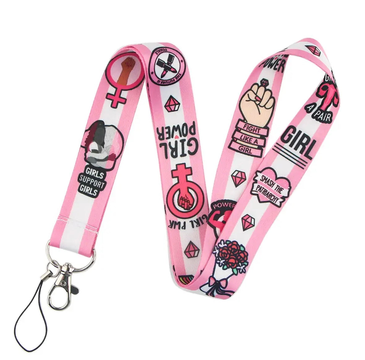 Cute Pattern Design Strap Lanyard Keychain