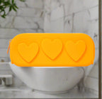 Silicone Embossed Hearts Cosmetic Bag