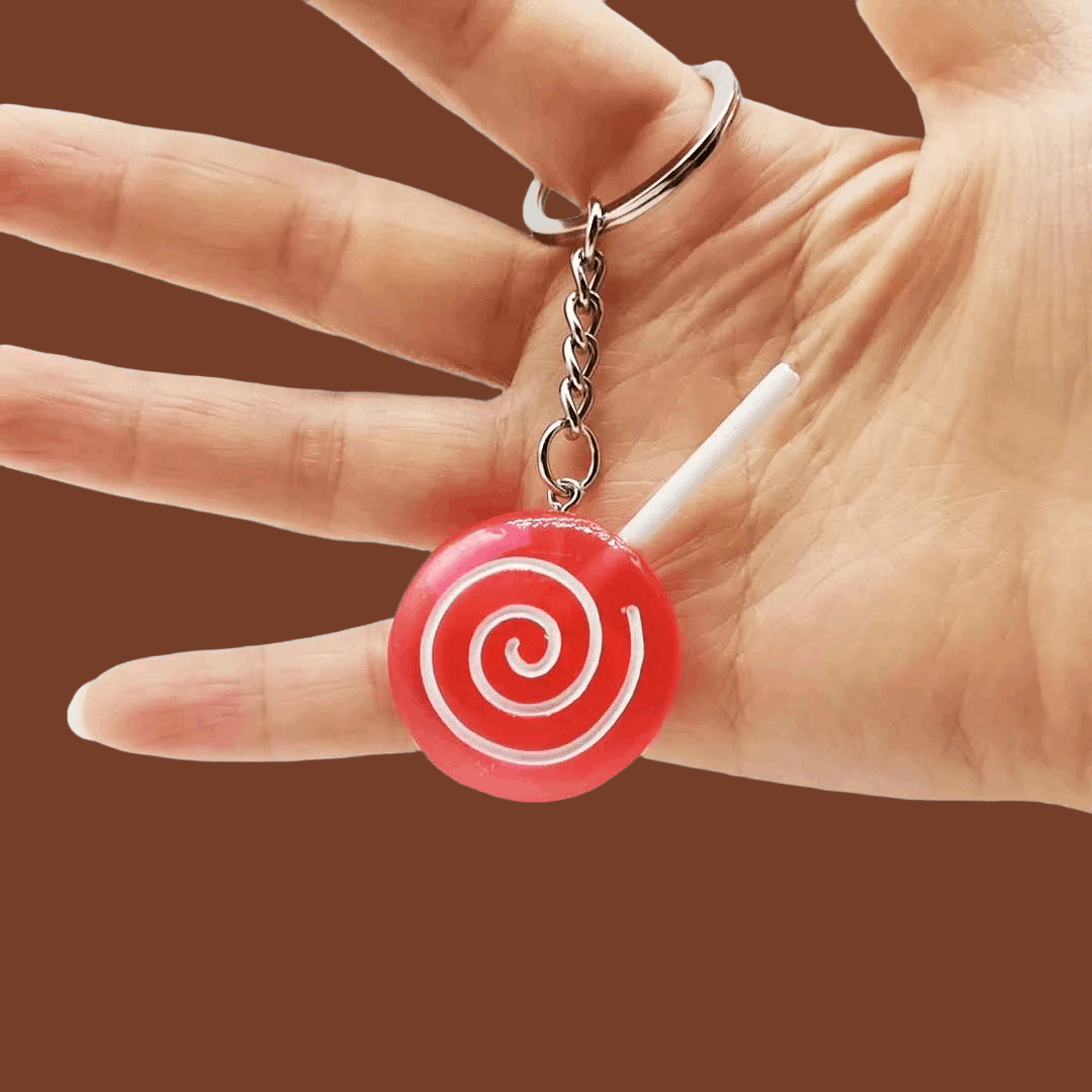 Lollipop Sucker Candy Keychain Charm Keychains Pink Sweetheart