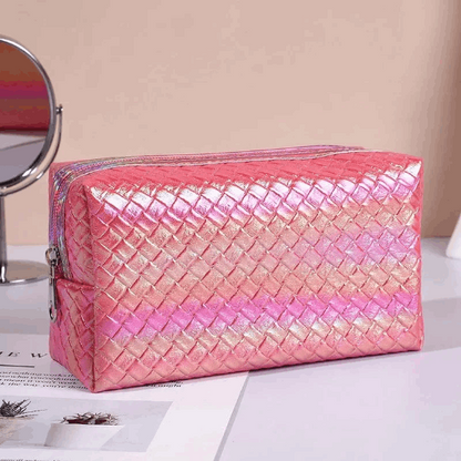 Metallic Pearl Cosmetic Makeup Bag Pouch Cosmetic & Toiletry Bags Pink Sweetheart