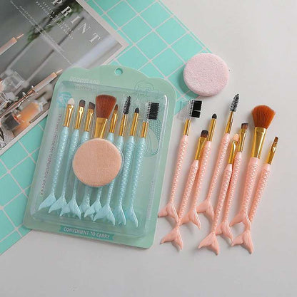 Pastel Mermaid Makeup Brush Set Makeup Brushes Pink Sweetheart