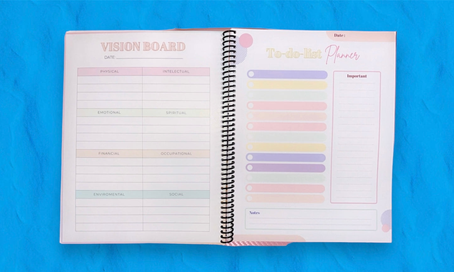 Pastel Weekly & Monthly Motivational Planner