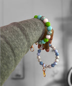Chunky Silicone Terrazzo Wristlet Keychain