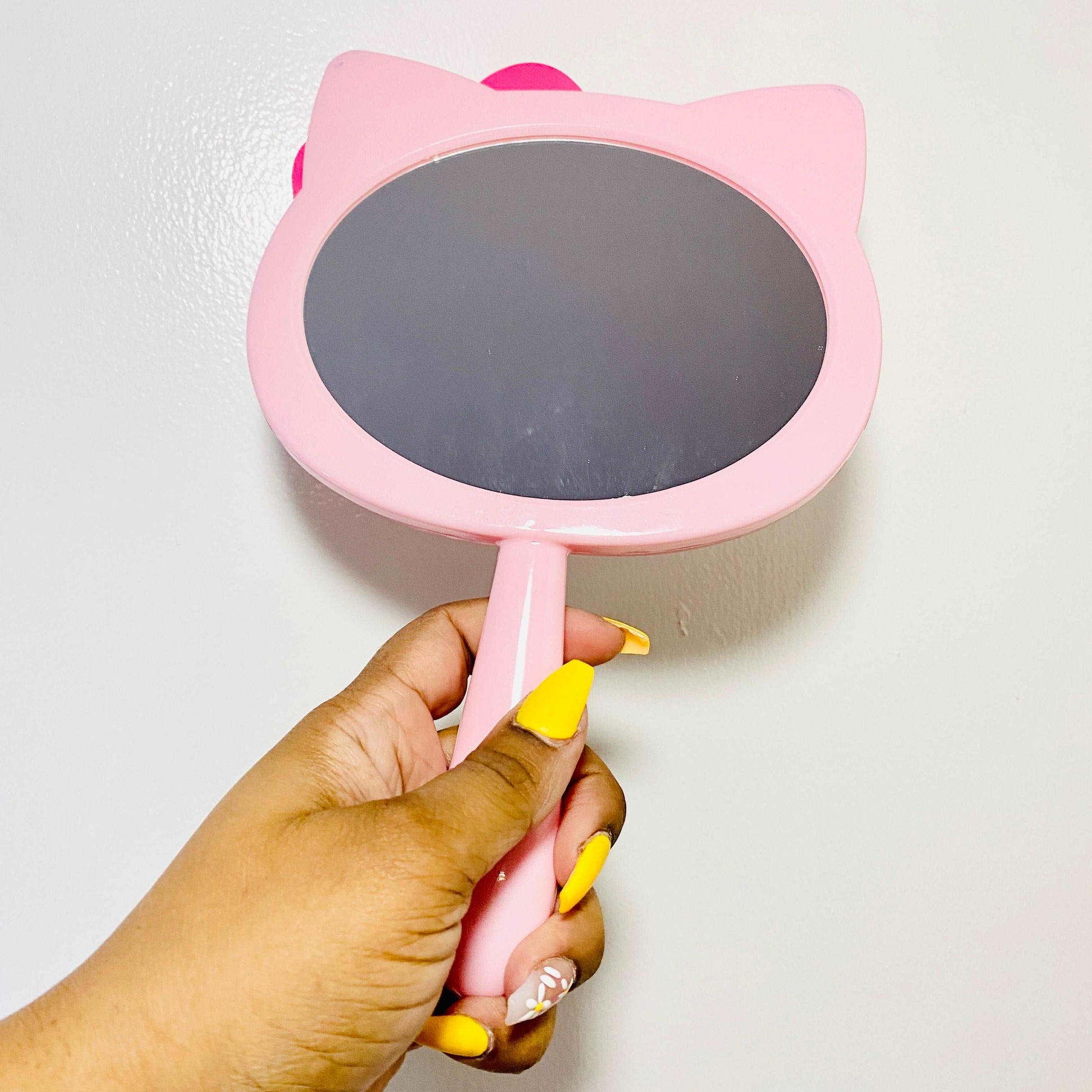 Pink Handheld Hello Kitty Mirror Face Mirrors Pink Sweetheart