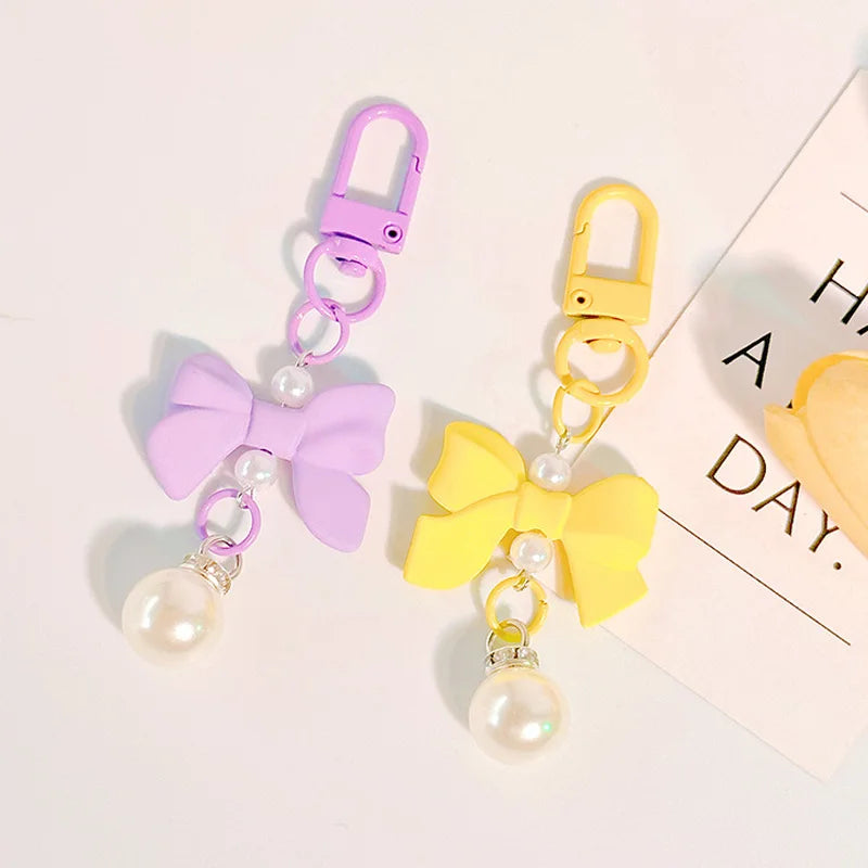 Elegant Bow & Pearl Charm Accessory