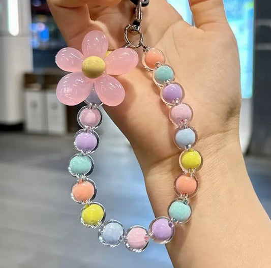 Pastel Flower Rainbow Beaded Charm Accessory