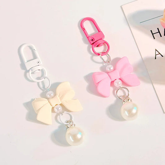 Elegant Bow & Pearl Charm Accessory