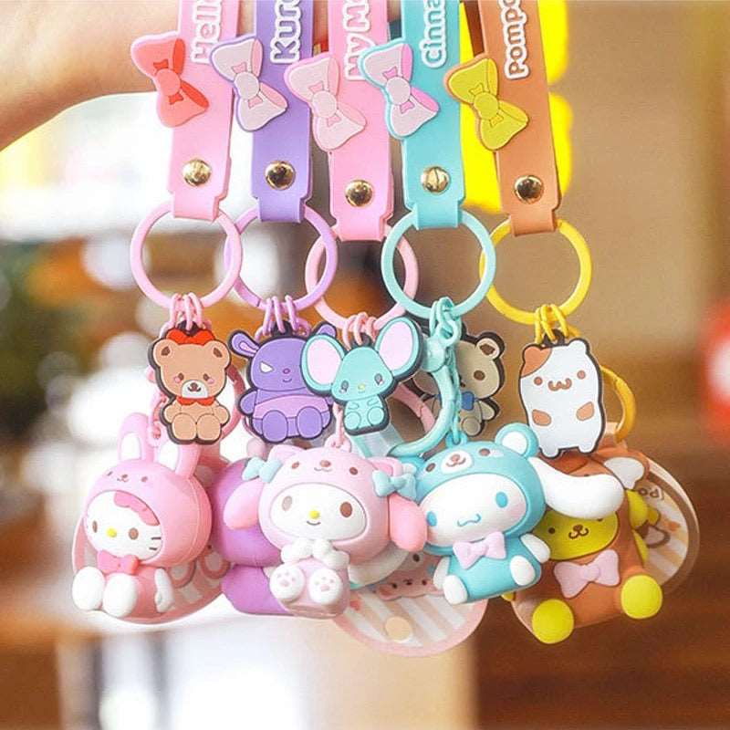 Sanrio Cuddle Cutie Charm Keychain Keychains Pink Sweetheart