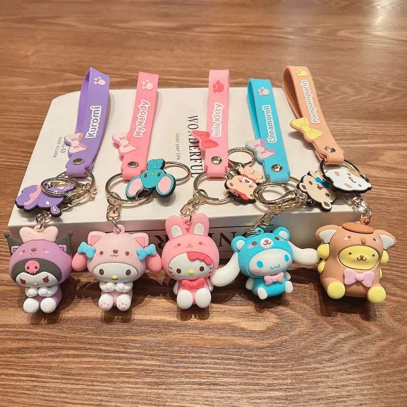 Sanrio Cuddle Cutie Charm Keychain Keychains Pink Sweetheart