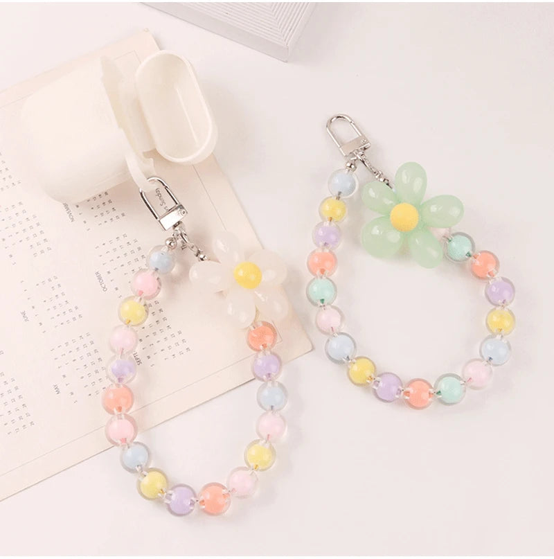 Pastel Flower Rainbow Beaded Charm Accessory