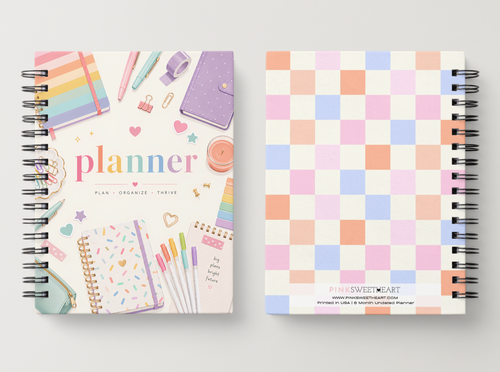 6 Month Undated Hardcover Planner