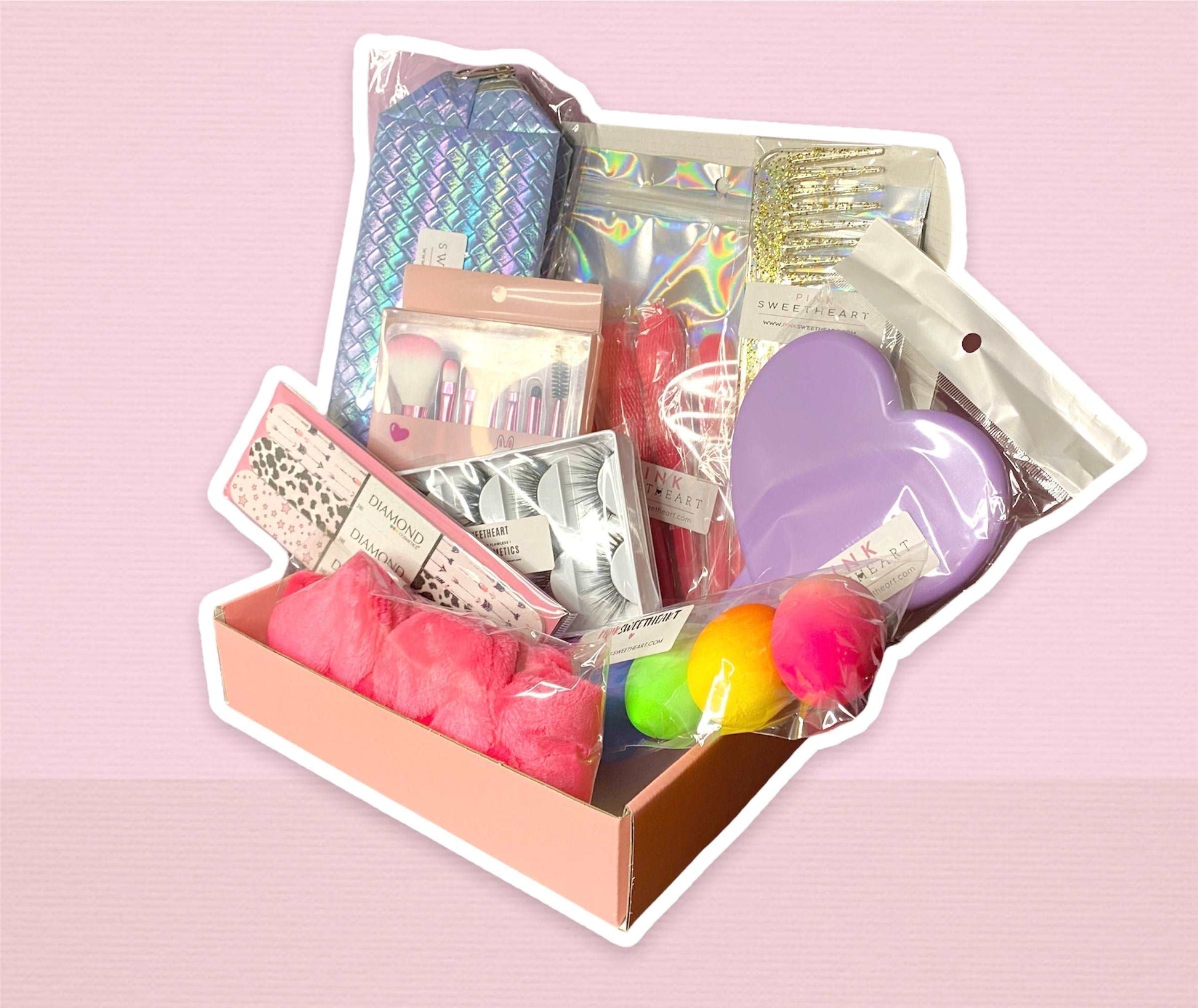 Sweetheart Beauty Box Cosmetic & Toiletry Bags Pink Sweetheart