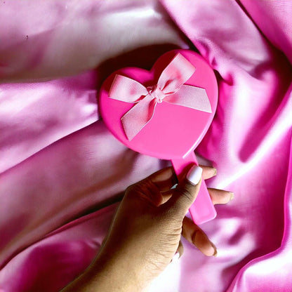 Sweetheart Hand Mirror with Bow Face Mirrors Pink Sweetheart