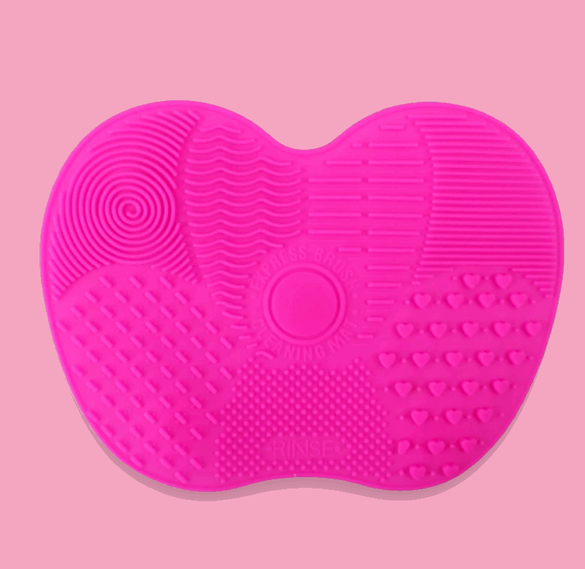 Textured Mini Cosmetic Brush Cleaning Mat Cosmetic Tool Cleansers Pink Sweetheart